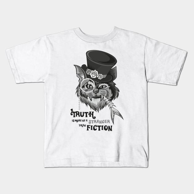 Truth is more of a stranger than fiction Kids T-Shirt by J.R.